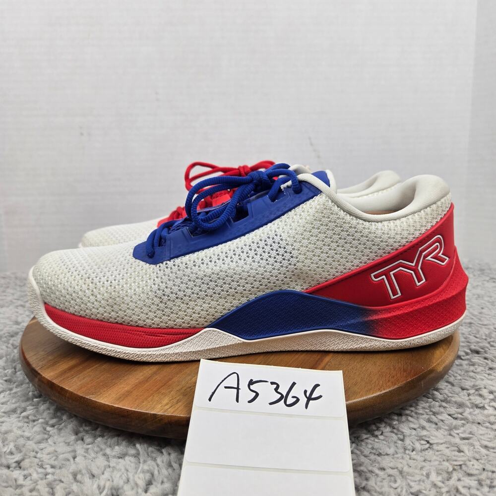TYR Mens 11.5 CXT-2 Trainer Red White Blue Athletic CrossFit Weightlifting Shoe